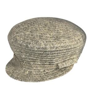 Nine West womens ribbed metallic buckle bow Y2K news Boy page hat